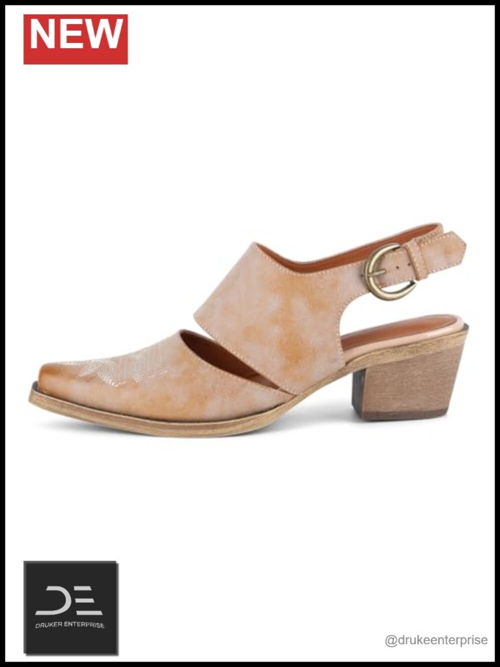 Women's Western Mules Slingback Sandals Cowboy Cowgirl Heels Square Toe Faux